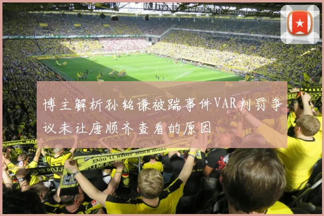 博主解析孙铭谦被踹事件VAR判罚争议未让唐顺齐查看的原因
